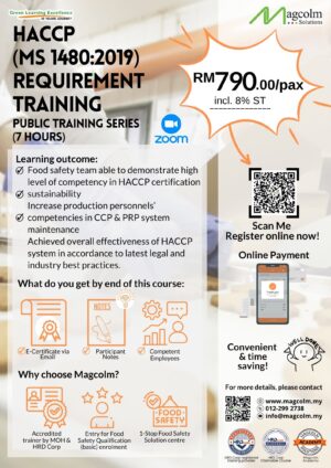 HACCP (MS 1480:2019) Requirement Training Online Public