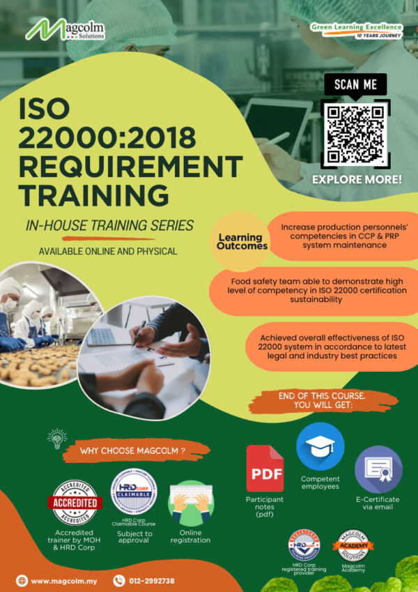 ISO 22000:2018 Requirement Training In-House (Customized)