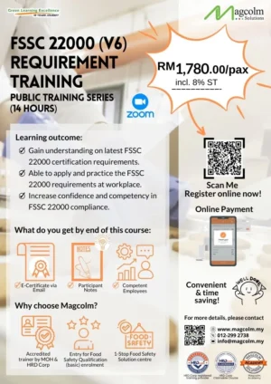 FSSC 22000 (V6) Requirement Training Online Public Service Flyer