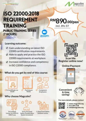 ISO 22000:2018 Requirement Training Online Public Service Flyer