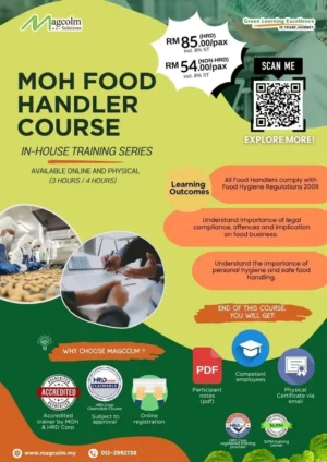 MOH Food Handler Course In-House Service Flyer